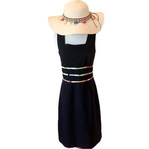 Cato dress size 6. Black with floral trim across waist line.